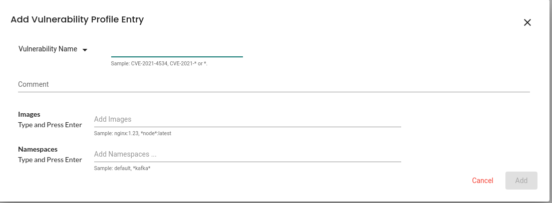 vulnerability profile config