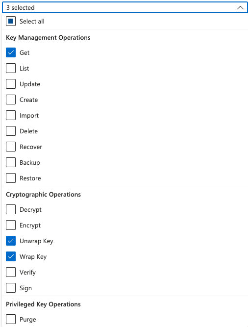 Permissions at Key Level